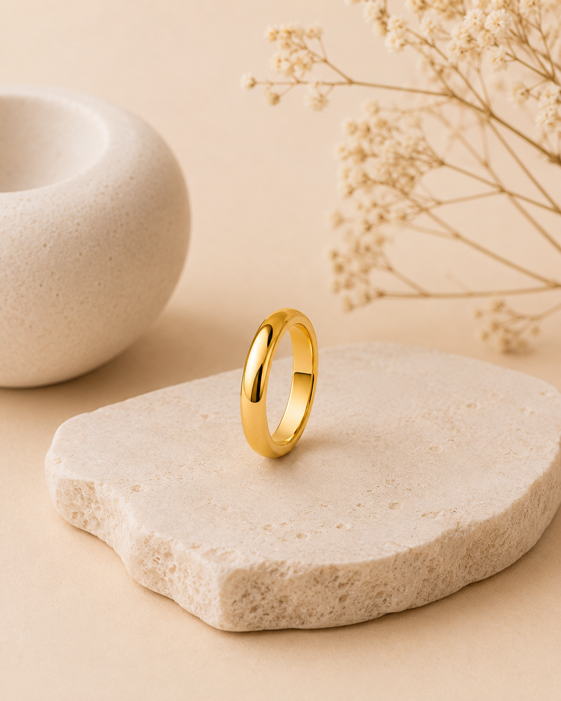 Adya Aurelia Gold-Plated Classic Band Ring