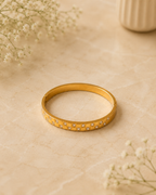 Luxury Gold Crystal Bangle for Women | Gold-Toned CZ Stone Bracelet