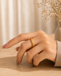 Adya Celestia Solitaire Gold-Plated Ring for Women