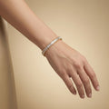 Adya Crystal Baguette Gold-Plated Tennis Bracelet for Women