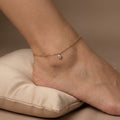 Adya Minimalist Gold-Plated Charm Anklet for Women
