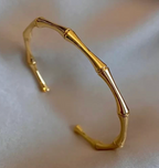 Adya Minimal Gold-Plated Bar Bangle for Women