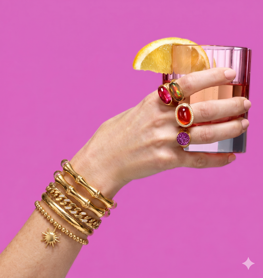 Adya Minimal Gold-Plated Bar Bangle for Women
