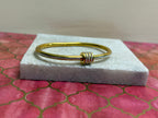 Adya Crystal Knot Gold-Plated Bangle for Women