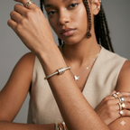 Adya Crystal Knot Gold-Plated Bangle for Women