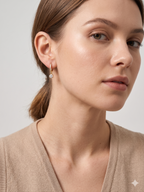 Gold Crystal Hoop Drop Earrings for Women
