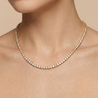 Adya Classic Tennis Gold-Plated Necklace for Women
