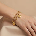 Adya Heart Charm Layered Bracelet