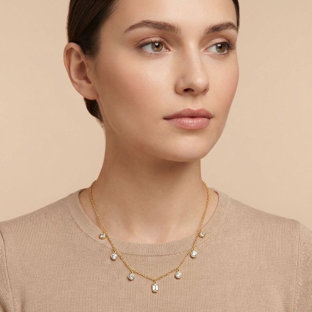 Adya Crystal Drop Pendant Necklace