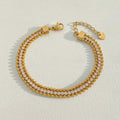 Golden Crystal Beaded Bracelet