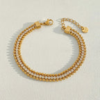 Golden Crystal Beaded Bracelet