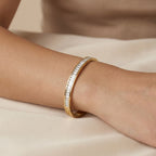 Golden Baguette Crystal Bangle