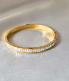 Golden Baguette Crystal Bangle