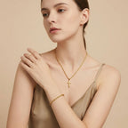 Golden Cross Pendant Necklace
