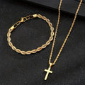 Golden Cross Pendant Necklace
