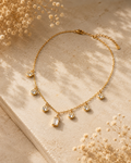 Elegant Gold Crystal Drop Necklace for Women | CZ Charm Pendant with Chain