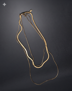 Gold Layered Chain Necklace Set for Women