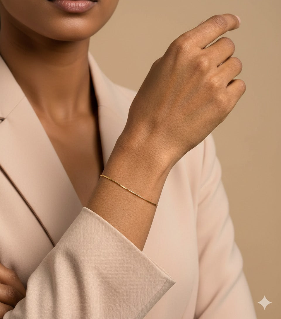 Adya Minimal Gold-Tone Everyday Bracelet