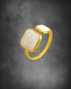 Adya Gold Pearl Dune Ring For Women