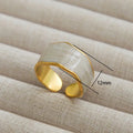 Adya Gold And White Pearlsilk Ring For Women