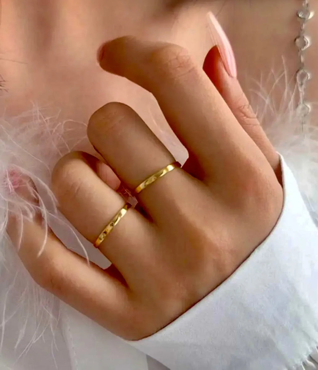 Adya Aurelia Gold-Plated Classic Band Ring