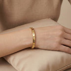 Adya Crystal Studded Gold-Tone Bangle