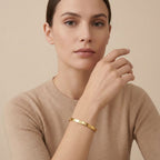 Adya Crystal Studded Gold-Tone Bangle