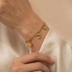 Adya Celestial Sun Moon Star Charm Bracelet