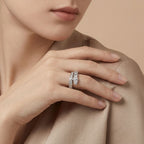 Adya Crystal Link Statement Ring