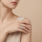 Adya Crystal Link Statement Ring