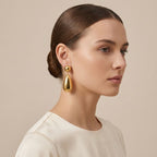 Gold Teardrop Statement Earrings for Women