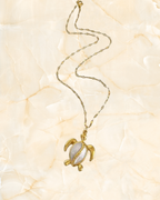 Adya Turtle Shell Pendant Necklace
