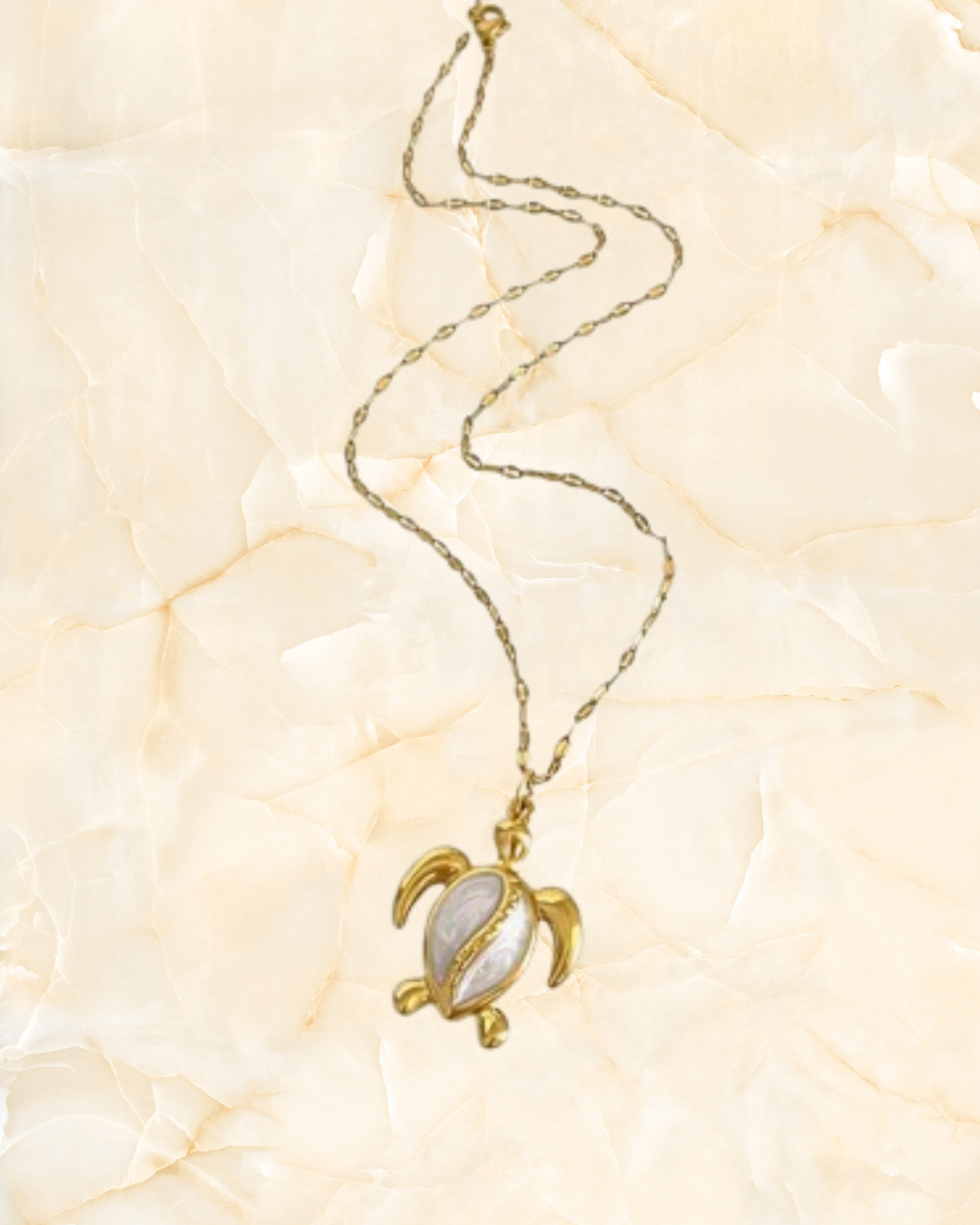 Adya Turtle Shell Pendant Necklace