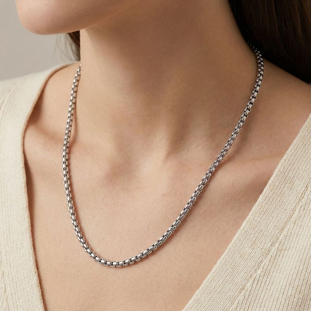 Adya Classic Silver-Tone Chain Necklace