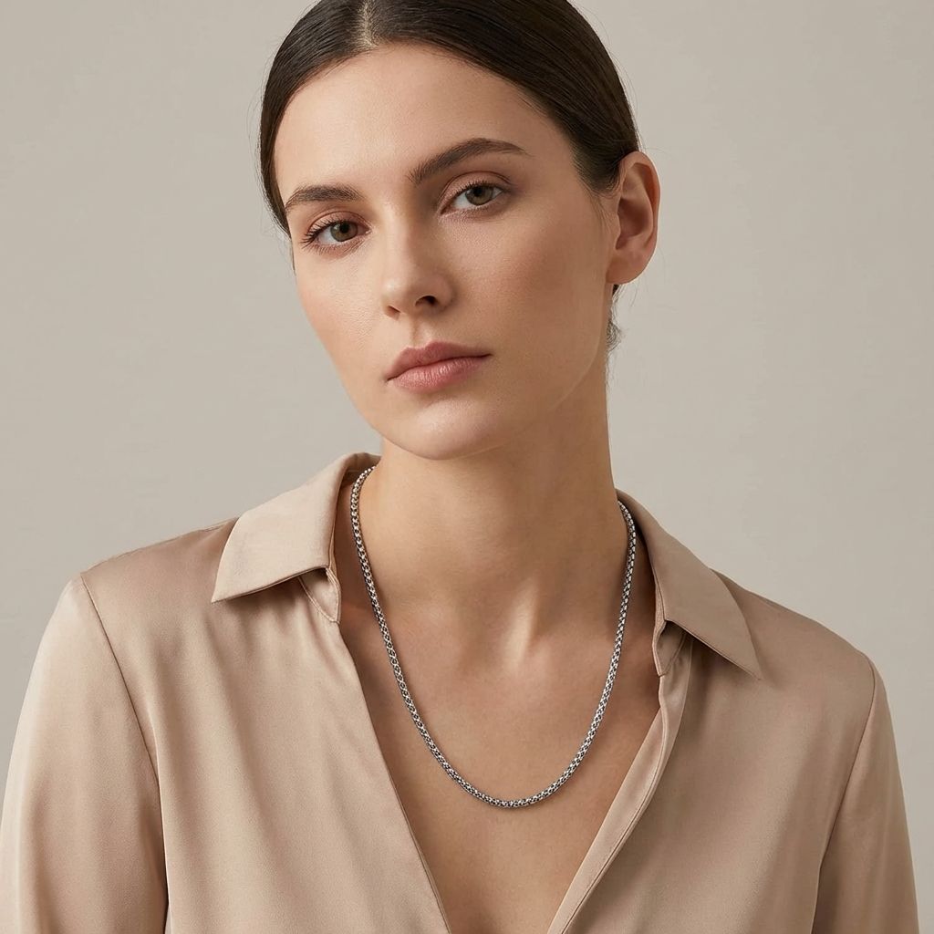 Adya Classic Silver-Tone Chain Necklace