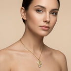 Adya Elegant Paisley Swirl Pendant Necklace