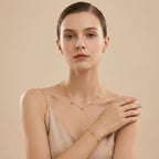 Adya Bow Charm Layered Necklace