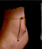 Adya Minimal Gold Tie-Up Anklet