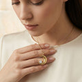 Crescent Moon Crystal Pendant Necklace