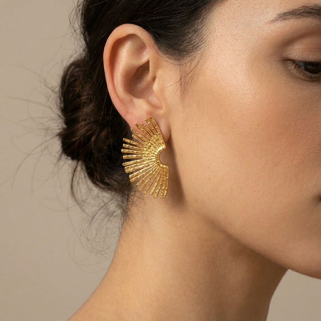 Adya Radiant Fan Drop Earrings