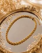 Classic Gold Rope Chain Necklace for Women | Twisted Chain Necklace