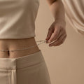 Adya Beaded Silver-Tone Waist Chain