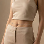 Adya Beaded Silver-Tone Waist Chain