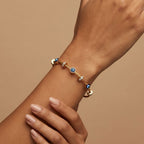 Adya Evil Eye Twisted Wire Bracelet