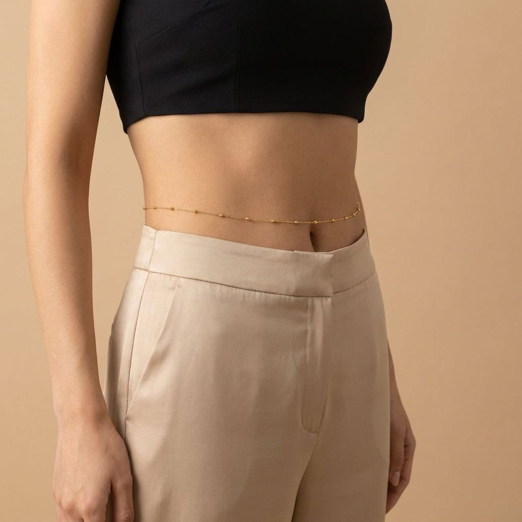 Adya Gold Beaded Waist Chain