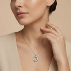 Adya Crescent Moon Stone Necklace