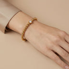 Adya Gold Beaded Crystal Bracelet