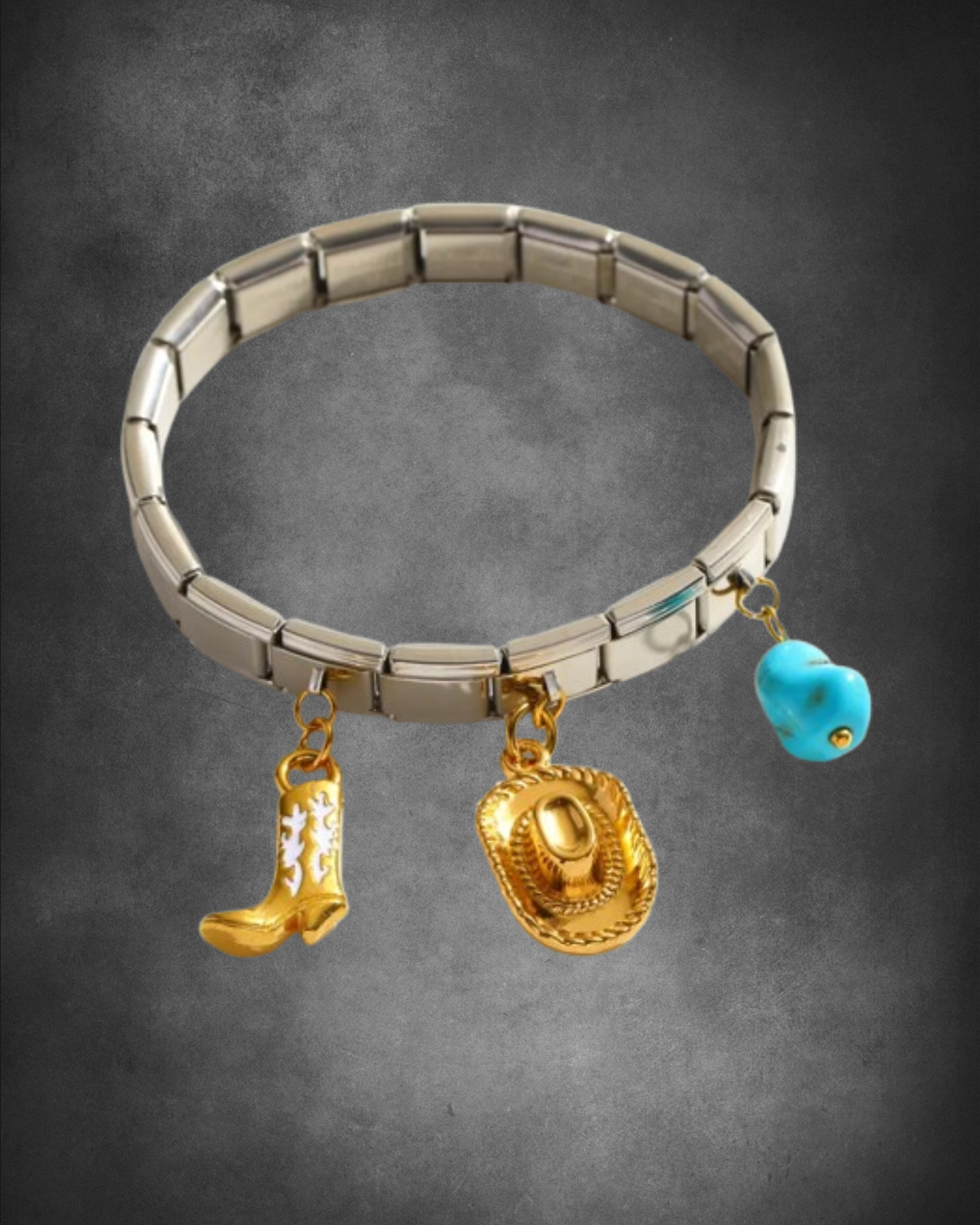 Adya Cowboy Charm Beaded Bracelet
