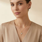 Celestial Crescent Moon & Stars Pendant Necklace