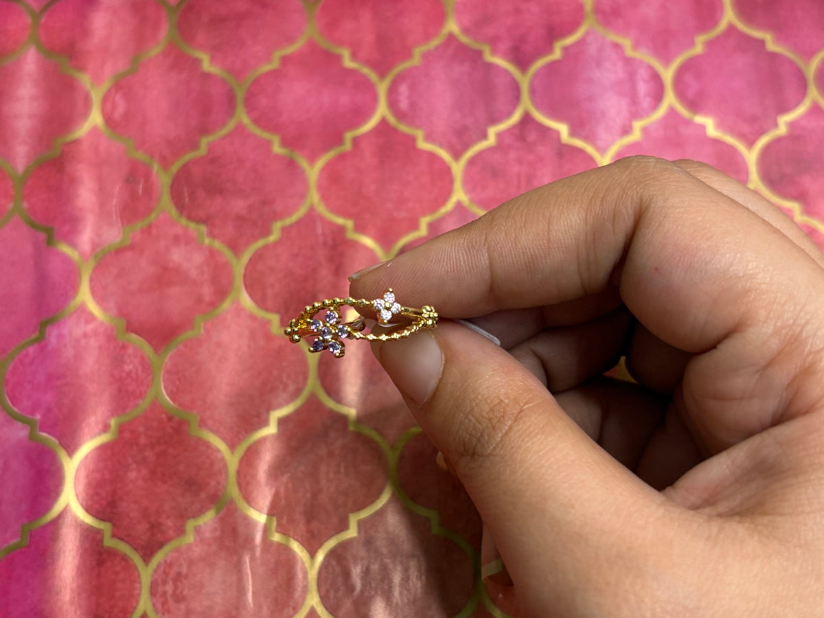 Floral Cluster Gold-Tone Ring